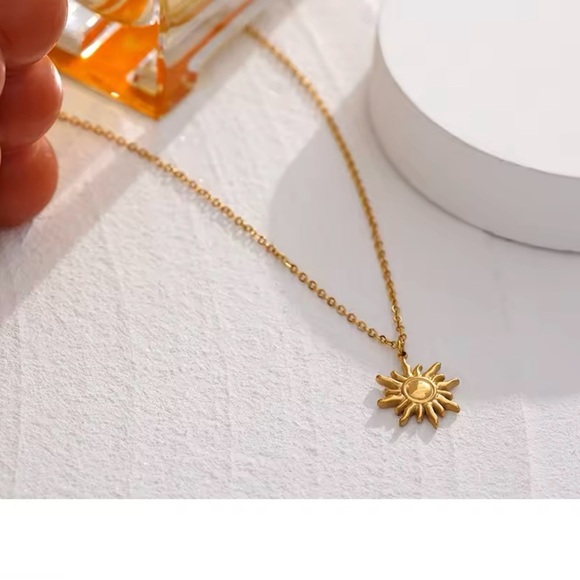 COPY - Stainless Steel Golden Casting Sun Pendant Necklace - Picture 1 of 6